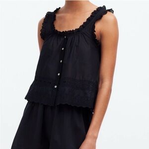 Madewell Embroidered Scalloped Tank